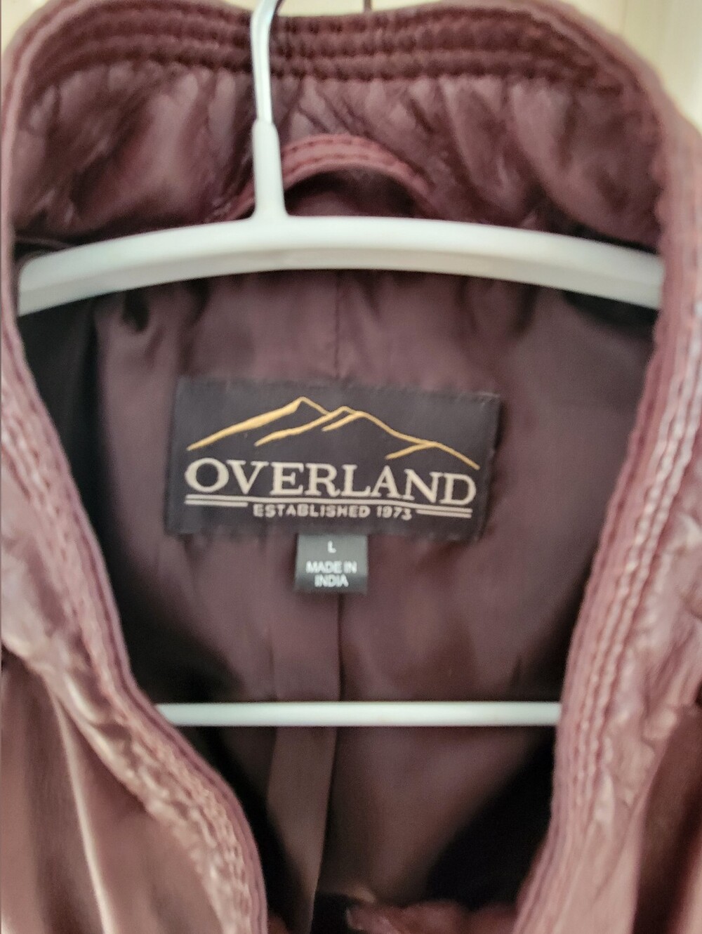Overland SUE LEATHER JACKET, Size L, Bordeaux - Picture 8 of 10